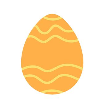 Simple Easter stylized egg in flat cartoon design - vector on white background