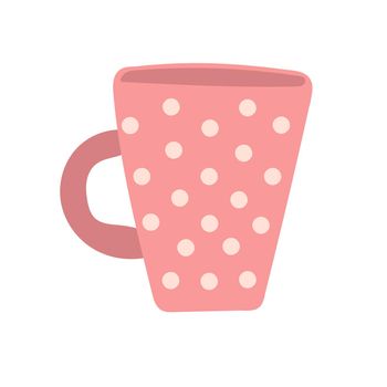 Cup. Simple cartoon drawing of a vector cup on white