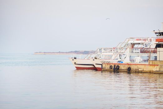 Yachts and boats in nesebray-bulgaria. Summer, sun, sea.