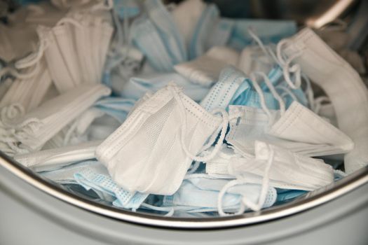 The surgical mask into washing machine
