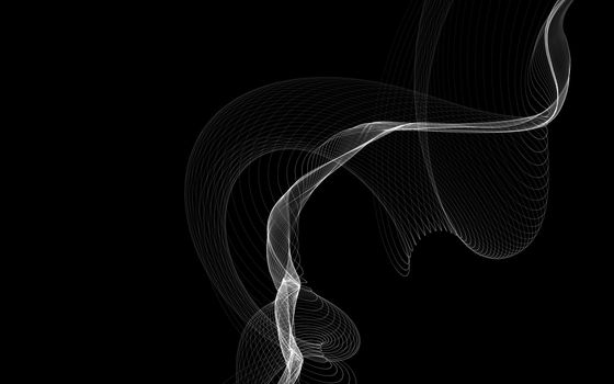 Dark abstract background with a glowing abstract waves, abstract background