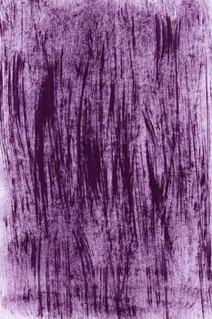 The painted leaf is purple with a gouache brush. Hand-drawn gouache purple abstract background. Texture of brush strokes.