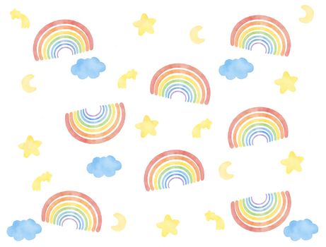 Rainbow. Childish print poster, nursery decoration. rainbow print. Cute illustration for kids room