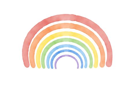 cartoon illustration of a rainbow. Children illustration, poster, print