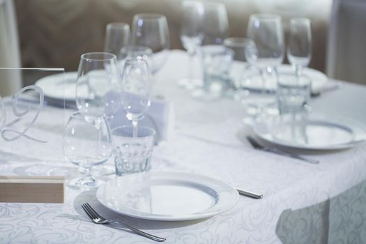 Elegant table set up for dinning room