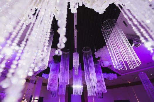 Luxury beautiful decor with lights for wedding