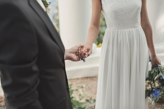 The bride and groom at the ceremony