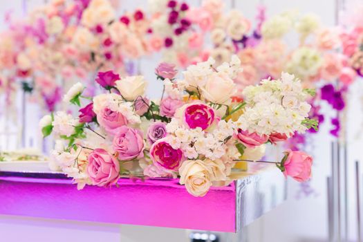 Floral decorations for holidays and wedding dinner