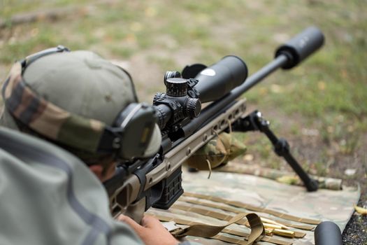 Shooting and Weapons Training. Outdoor Shooting Range