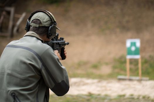 Shooting and Weapons Training. Outdoor Shooting Range