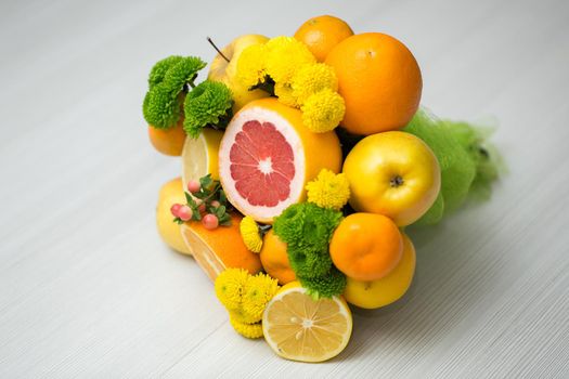 The original unusual edible bouquet of vegetables and fruits