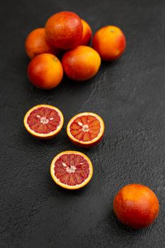 Exotic orange cara on a black background.