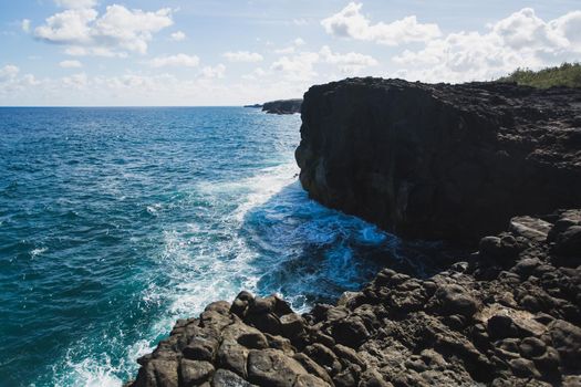 Pont Naturel. Mauritius. Indian Ocean Rock and cliff