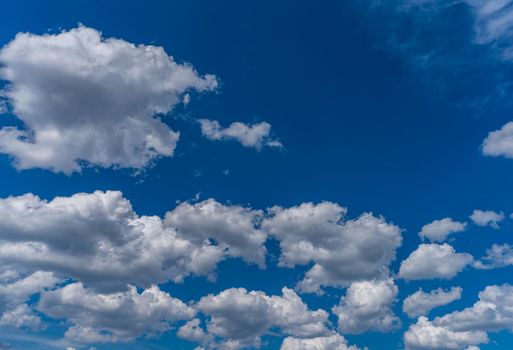 Background with clouds and deep blue sky background