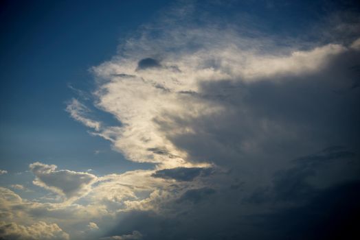 Sky background, the sunset over.