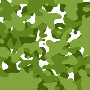 Camouflage 3d background with green spots on a white background
