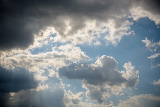 Overcast sky before storm. Dark ominous clouds.