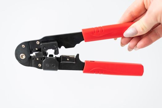 Crimping pliers for connectors, internet cables and wires