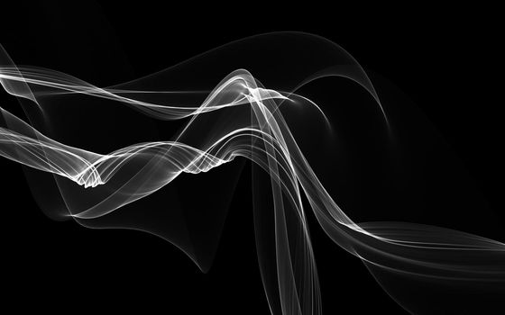 Dark abstract background with a glowing abstract waves, abstract background