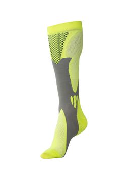 Yellow running sock on white background