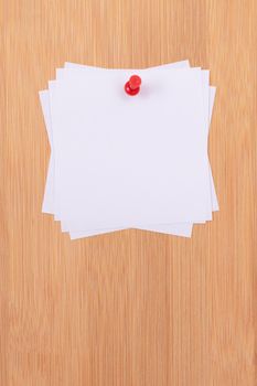 White Sticky Notes with Copyspace Pinned to the Wooden Message Board. To Do List Reminder in Office. Blank Memo Stickers at Work - Template. Empty Checklist - Mockup