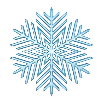 Christmas snowflake 3D rendering illustration isolated on white background