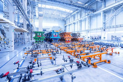 stamping lines in a car plant