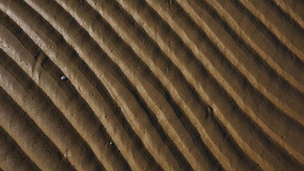 Stripes of fine sea sand on the coast. Natural background from the sand of the sea