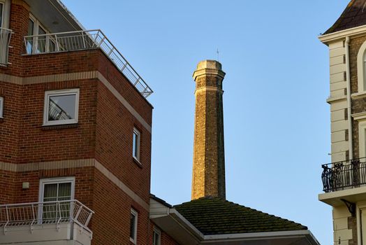 The chimney of the old Grand Hotel in Broadstairs, Kent.