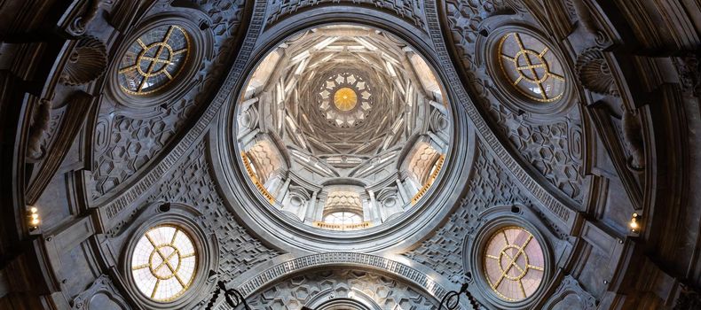 Turin, Italy - Circa August 2021: the Chapel of the Shroud, 1694 by Guarini. One of the most important holy locations for Christian religion
