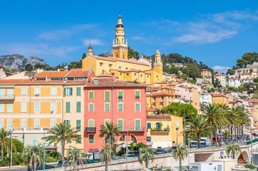 Menton, France - circa August 2021: view of the French Riviera, named the Coast Azur, located in the South of France.