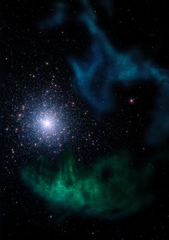 Star field in space a nebulae and a gas congestion. Elements of this image furnished by NASA .