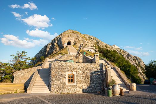 Mausoleum of Petar Petrovic Njegos. Historical mausoleum building of Petar Petrovic Njegos - montenegrin poet and ruler - in mountains of National Park Lovcen
