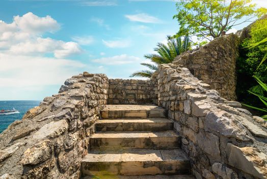 Budva medieval fortress of Mary and the sea