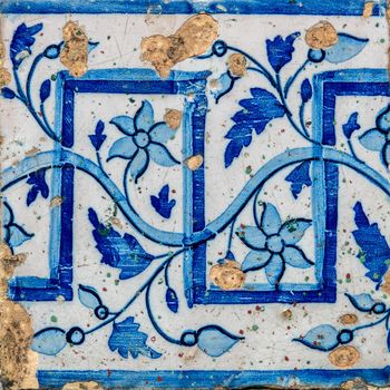 Vintage azulejos, traditional Portuguese tiles.