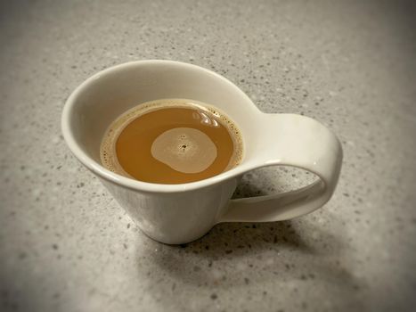 Close up image of cup of coffee for morning breakfast. Conceptual