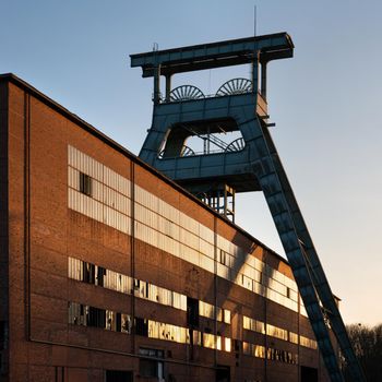 Ewald Pit, industrial heritage of Ruhr metropolis in Herten, Germany