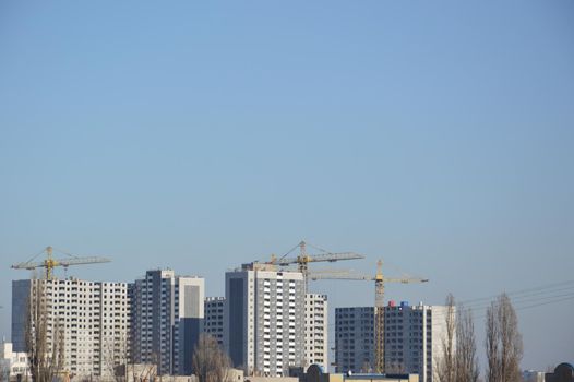 Panorama of new development in a the established city