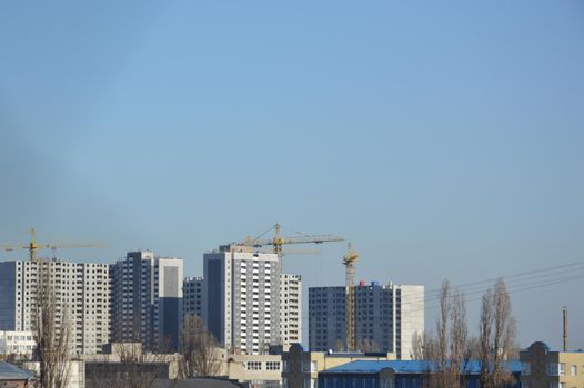 Panorama of new development in a the established city