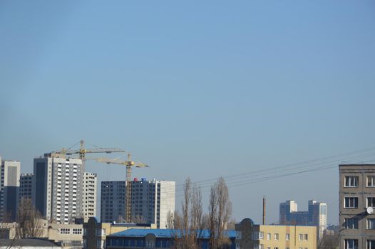 Panorama of new development in a the established city