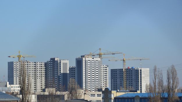 Panorama of new development in a the established city