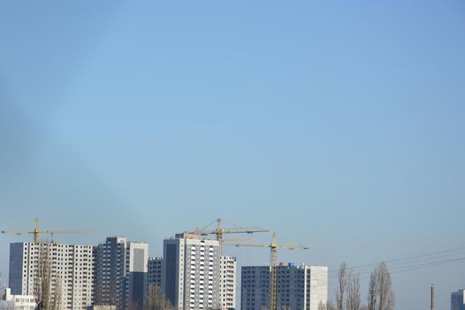 Panorama of new development in a the established city