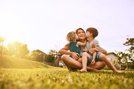 Cropped shot of a young family spending time together outdoors