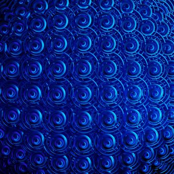 3d illustration of an abstract colorful blue background with spiraling geometry