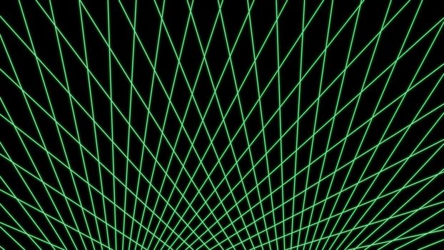 3d rendering illustration with green laser beams over a dark background