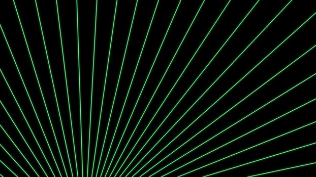 3d rendering illustration with green laser beams over a dark background