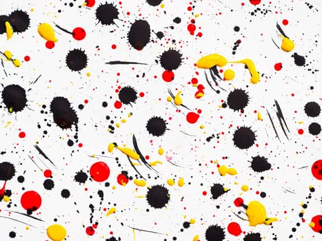 paint smudges. Color chaos. Mixed different colors. Expressionism.Picture painted using the technique of dripping. Mixing different colors red and black and yellow. Horizontal orientation.