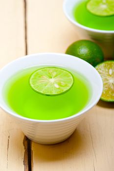 fresh and healthy green lime lemonade macro closeup 