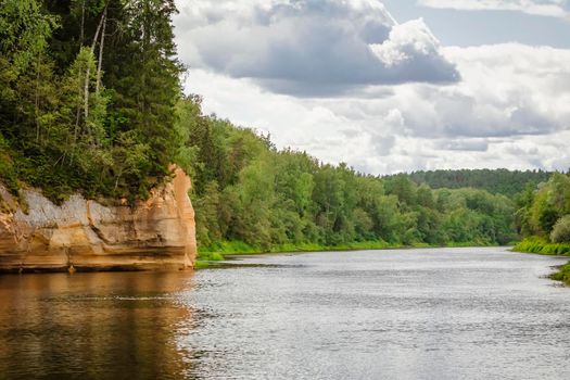 Eagle Cliffs in the valley of the Gauja river. Latvia