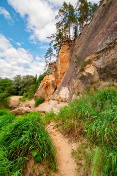 Eagle Cliffs in the valley of the Gauja river